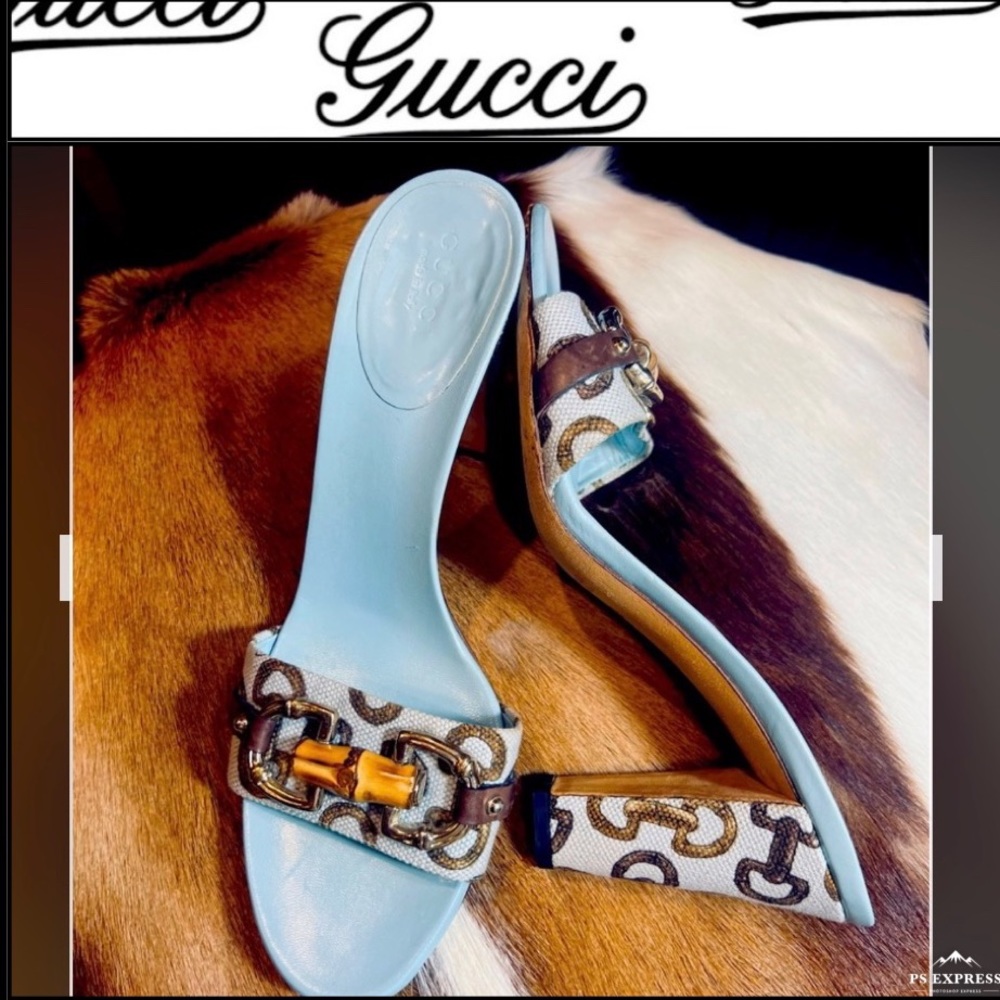 Gucci Slide On Heels👡🔥GorG Super elegant SEXY Rare lmtd Edit🔥EXC Cond Size 7